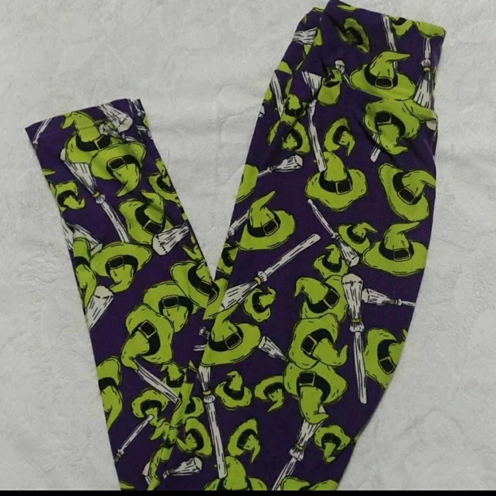Lularoe Halloween witches hats and brooms leggings